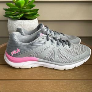 Fila Memory Fraction Grey Pink Running Sneaker Women’s 10 Gym Workout Trainer